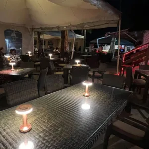 Aquadrom YUL's Restaurant,Goodwin's outdoor rattan dining set 6 Goodwin furniture PE wicker Dining Set