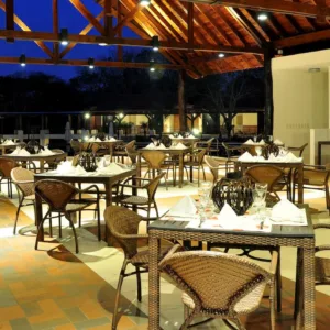 aluminum frame weave rattan dining set